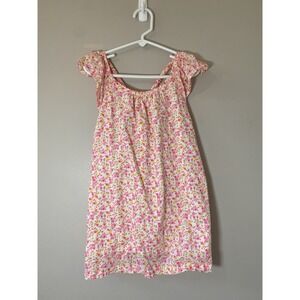 Mini Boden Ditsy Top‎ Girls 9-10 Floral Ruffle Cap Sleeve Strappy Tunic Tank Top